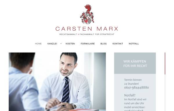 Vorschau von www.rechtsanwalt-marx.com, Rechtsanwalt Carsten Marx