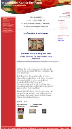 Vorschau der mobilen Webseite www.tortenhexe.de, Konditorei Karina Eckhardt