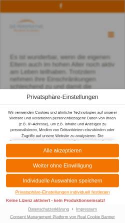 Vorschau der mobilen Webseite wuerdevoll-alt-werden.de, Die Perspektive GmbH