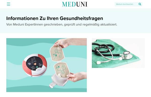 Vorschau von meduni.com, Skripten für Medizinstudenten