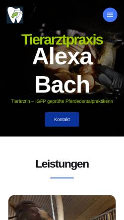 Vorschau der mobilen Webseite www.pferdezahn-praxis.de, Katrin Özcan