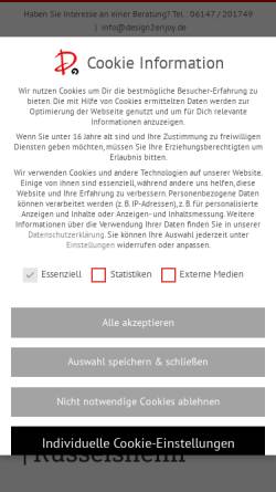 Vorschau der mobilen Webseite www.design2enjoy.de, Design2Enjoy