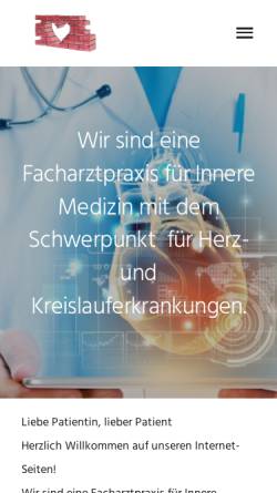 Vorschau der mobilen Webseite www.kardiologie-westend.de, Koch, Dr. med. Dieter