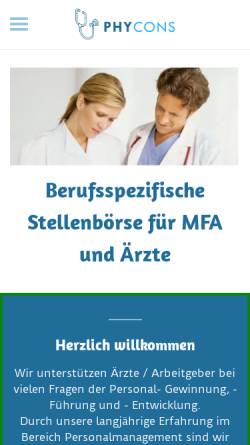Vorschau der mobilen Webseite www.mfa-jobnet.de, MFA Jobnet