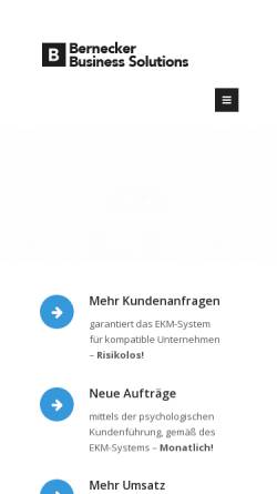 Vorschau der mobilen Webseite www.bbs-koblenz.de, Bernecker Business Solutions Koblenz