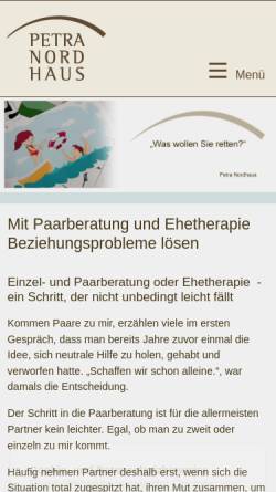 Vorschau der mobilen Webseite www.petra-nordhaus.de, Petra Nordhaus - Praxis für mehr Lebensqualität