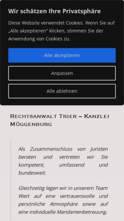 Vorschau der mobilen Webseite ra-mueggenburg.com, Rechtsanwälte Müggenburg