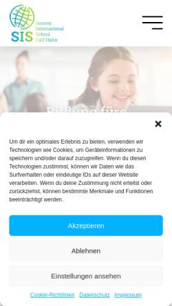 Vorschau der mobilen Webseite www.internationale-grundschule-glauchau.de, Internationale Grundschule Glauchau