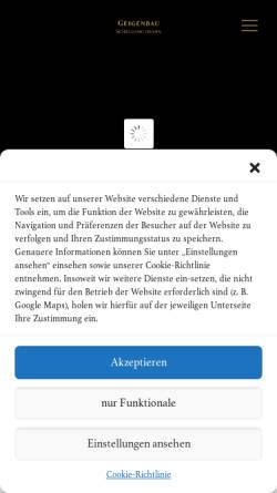 Vorschau der mobilen Webseite www.geigenbau-hamburg.de, Geigenbau Schellong Osann