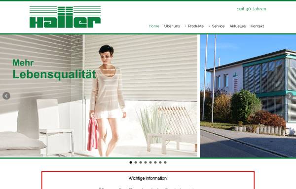 Vorschau von www.haller-rolladenbau.de, Haller Rolladenbau