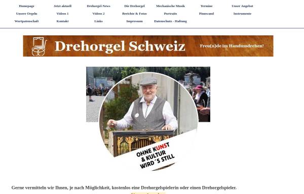 Vorschau von www.drehorgel-schweiz.ch, Drehorgel Schweiz