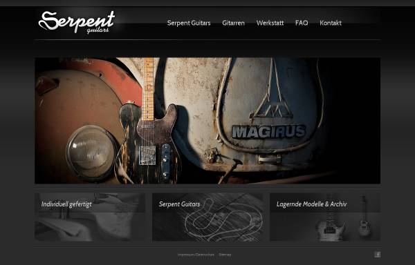 Vorschau von www.serpent-guitars.de, Serpent Guitars Gittarenbau