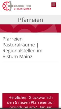 Vorschau der mobilen Webseite bistummainz.de, DPSG - Pfadfinderstamm St. Christophorus Michelstadt