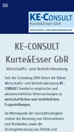 Vorschau der mobilen Webseite www.ifv-koeln.de, KE-Consult Kurte & Esser GbR