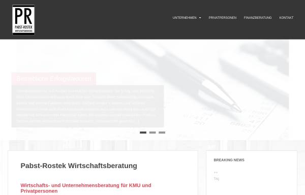 Vorschau von www.pabst-rostek.de, Pabst-Rostek Wirtschaftsberatung