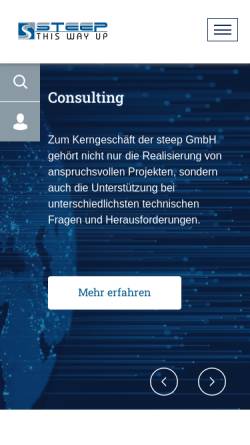 Vorschau der mobilen Webseite steep.de, Serco GmbH