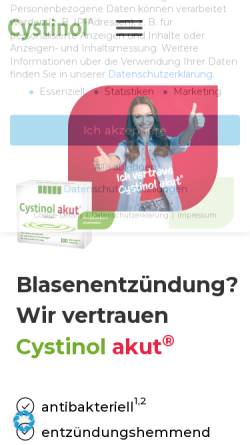 Vorschau der mobilen Webseite www.cystinol.de, Cystinol