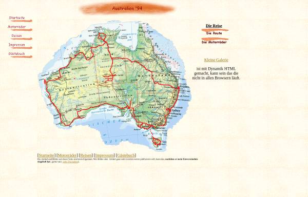 Australienumrundung mit dem Motorrad 1994