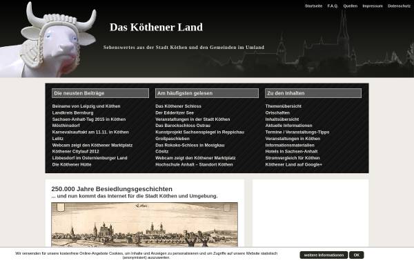 Vorschau von www.koethener-land.de, Köthener Land