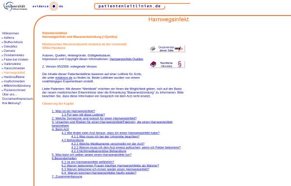 Vorschau von www.patientenleitlinien.de, Patientenleitlinie Harnwegsinfekt