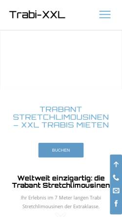 Vorschau der mobilen Webseite www.trabi-xxl.de, Trabi-XXL