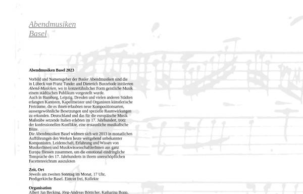 Vorschau von www.abendmusiken-basel.ch, Abendmusiken Basel