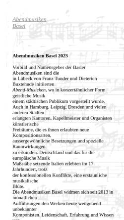 Vorschau der mobilen Webseite www.abendmusiken-basel.ch, Abendmusiken Basel