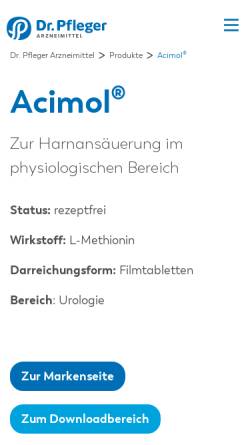Vorschau der mobilen Webseite www.dr-pfleger.de, Ratgeber Blasenentzündung