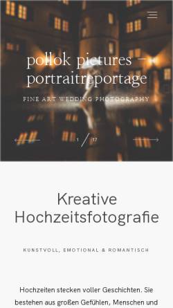 Vorschau der mobilen Webseite www.portraitreportage.de, Andreas Pollok (Hochzeitsfotograf)