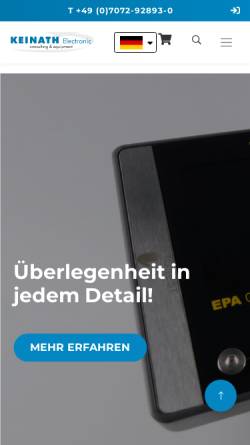 Vorschau der mobilen Webseite www.keinath-electronic.de, KEINATH Electronic GmbH