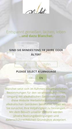 Vorschau der mobilen Webseite www.blanchet.de, Blanchet