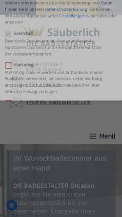Vorschau der mobilen Webseite www.die-badgestalter.com, Die Badgestalter, Ina Säuberlich