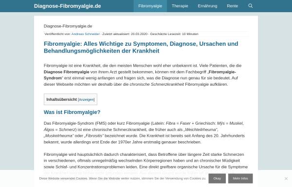 Vorschau von www.diagnose-fibromyalgie.de, Wissenswertes über Fibromyalgie