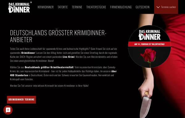 Vorschau von www.das-krimi-dinner.de, Krimi Dinner Events