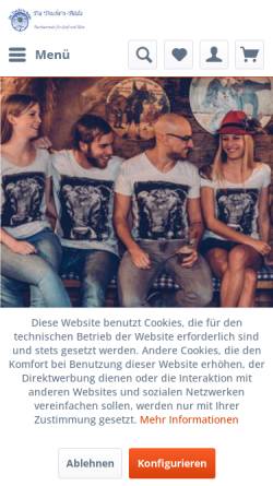 Vorschau der mobilen Webseite www.trachtn-baeda.de, Da Trachtn-Bäda