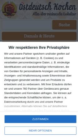 Vorschau der mobilen Webseite www.erichserbe.de, Erichs kulinarisches Erbe: DDR Rezepte & ostdeutsche Gerichte