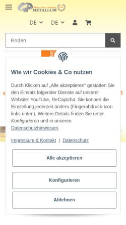 Vorschau der mobilen Webseite www.gp-metallum.de, GP-METALLUM, Gerd Poskowski