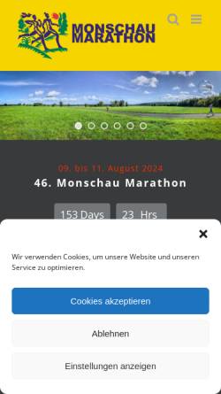 Vorschau der mobilen Webseite www.monschau-marathon.de, Monschau Marathon