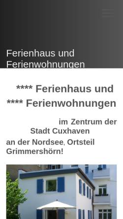 Vorschau der mobilen Webseite www.ferienhaus-ferienwohnung-cuxhaven.de, Heidi und Dieter Weiß Vermietungs-GbR