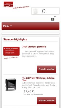 Vorschau der mobilen Webseite www.stempelboxx.de, stempelboxx
