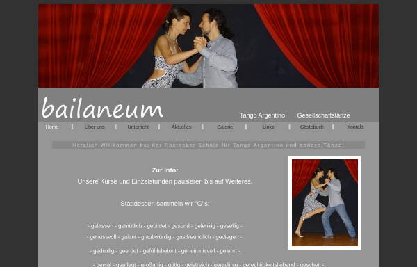 Vorschau von www.bailaneum.de, Tanzschule Bailaneum