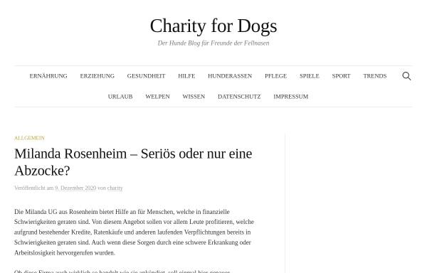 Vorschau von www.charityfordogs.de, Charity for Dogs