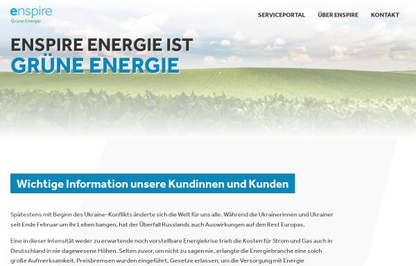 Vorschau von www.enspire-energie.de, Enspire Energie