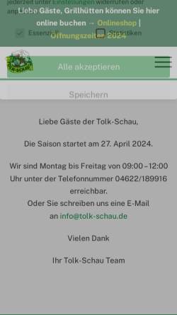 Vorschau der mobilen Webseite tolk-schau.de, Tolk-Schau