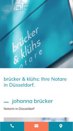 Vorschau der mobilen Webseite bk-notare.de, brücker & klühs, notare