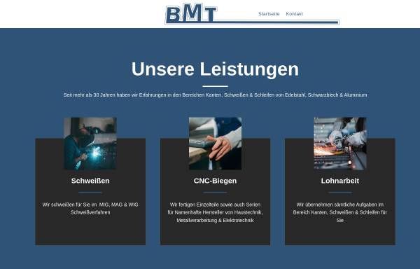 Vorschau von www.bmt-metalltechnik.de, BMT GmbH