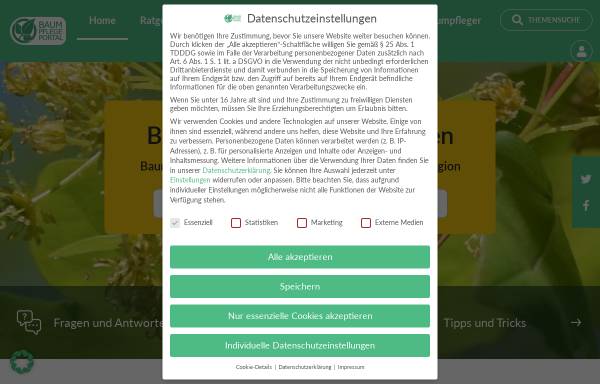 Vorschau von www.baumpflegeportal.de, Baumpflegeportal