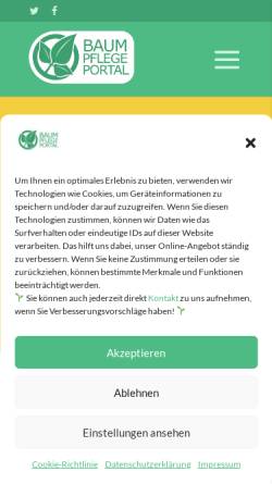 Vorschau der mobilen Webseite www.baumpflegeportal.de, Baumpflegeportal