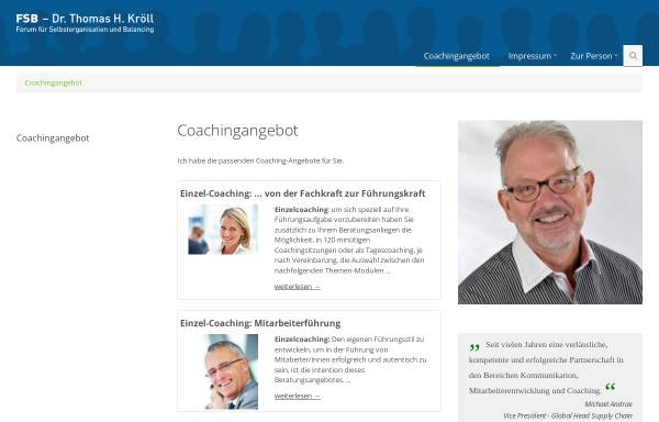 Thomas Kröll - Coaching für Fach- und Führungskräfte