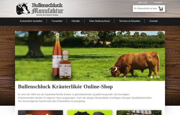 Vorschau von www.bullenschluck.com, Bullenschluck Kräuterlikör